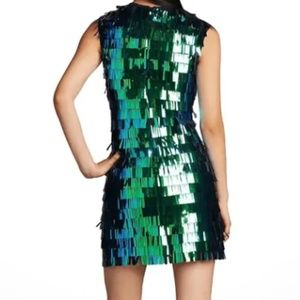 SHO (Tadashi Shoji) Black Sequin Fringe Bodycon, Minidress, NWT, Sz. XS